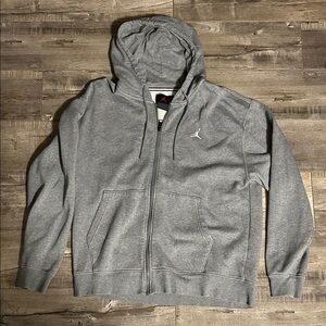 Jordan Gray Zip-Up Hoodie